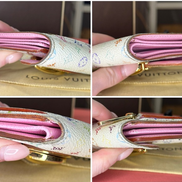 Louis Vuitton White Multicolor Joey Bifold Wallet - Picture 6 of 15